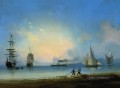 Fragatas rusas y francesas 1858 Romántico Ivan Aivazovsky Ruso